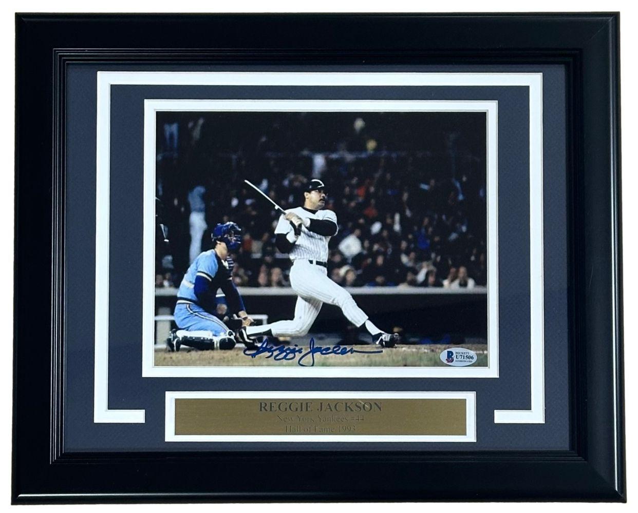 Reggie Jackson Signed Yankees Custom Framed Photo (Beckett) at PristineAuction.com Reggie Jackson Signed Yankees Custom Framed Photo (Beckett) at PristineAuction.com