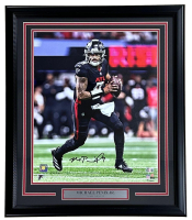 Michael Penix Jr. Signed Falcons Custom Framed Photo (Beckett) at PristineAuction.com
