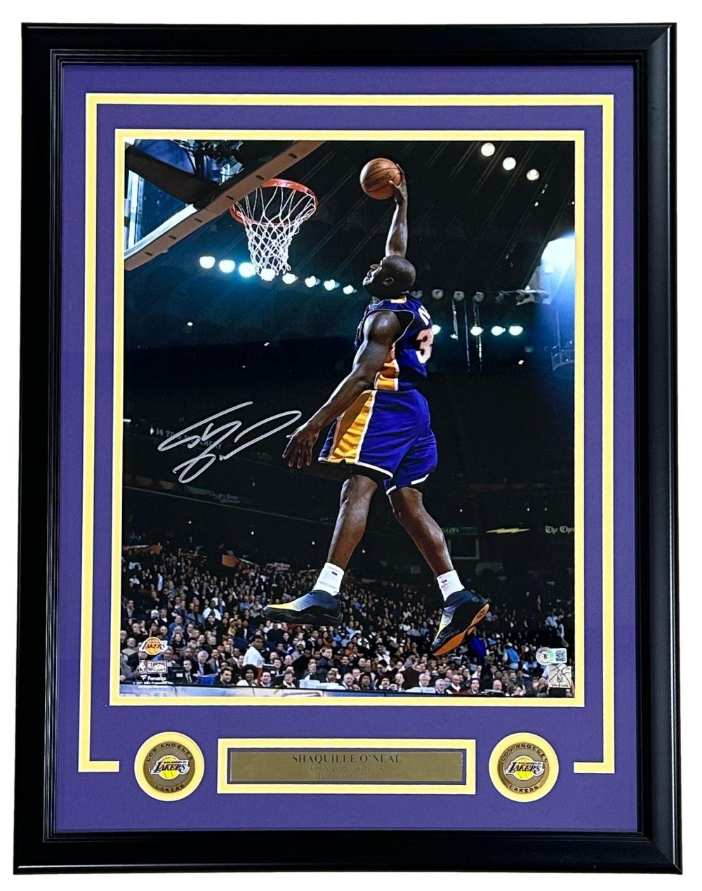Shaquille O'Neal Signed Lakers Custom Framed Photo (Beckett) at PristineAuction.com Shaquille O'Neal Signed Lakers Custom Framed Photo (Beckett) at PristineAuction.com