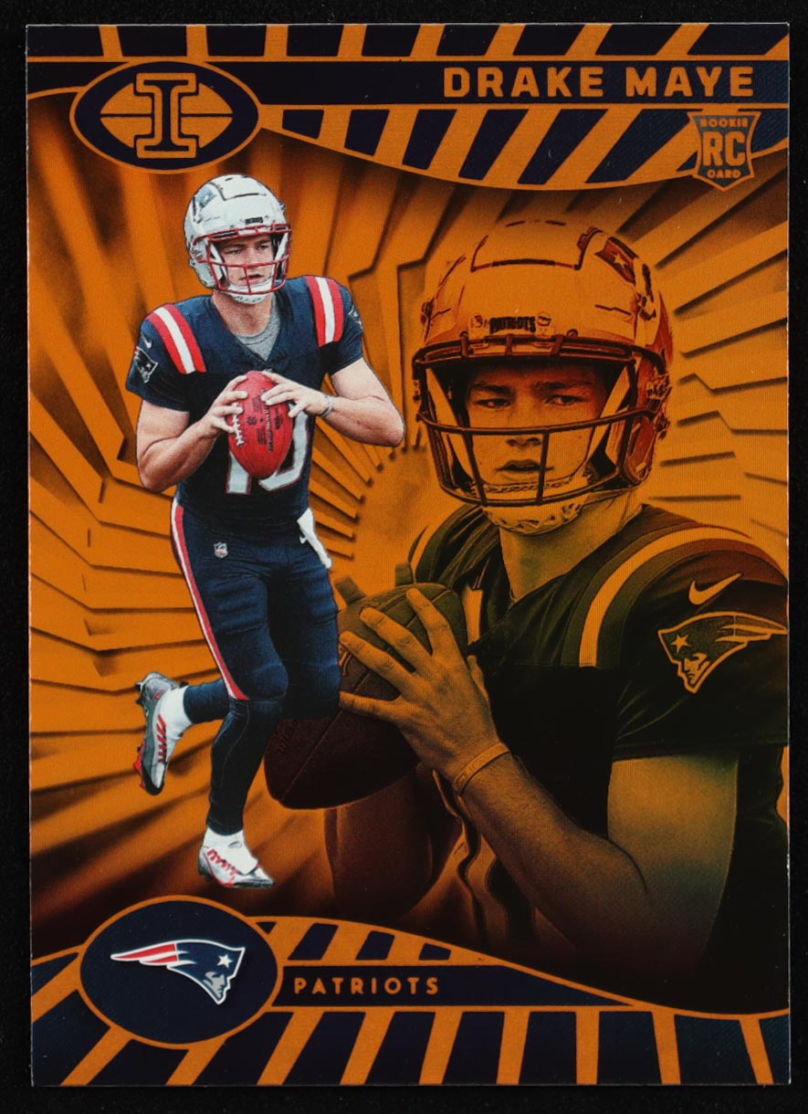 Drake Maye 2024 Panini Illusions Trophy Collection Orange #59 RC at PristineAuction.com Drake Maye 2024 Panini Illusions Trophy Collection Orange #59 RC at PristineAuction.com