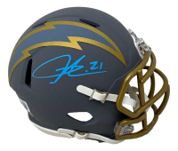 LaDainian Tomlinson Signed Chargers Slate Alternate Speed Mini Helmet (Beckett) at PristineAuction.com