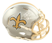 Drew Brees Signed Saints Flash Alternate Speed Mini Helmet Inscribed "SB XLIV MVP" (Beckett) at PristineAuction.com