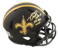 Drew Brees Signed Saints Eclipse Alternate Speed Mini Helmet Inscribed "SB XLIV MVP" (Beckett) at PristineAuction.com