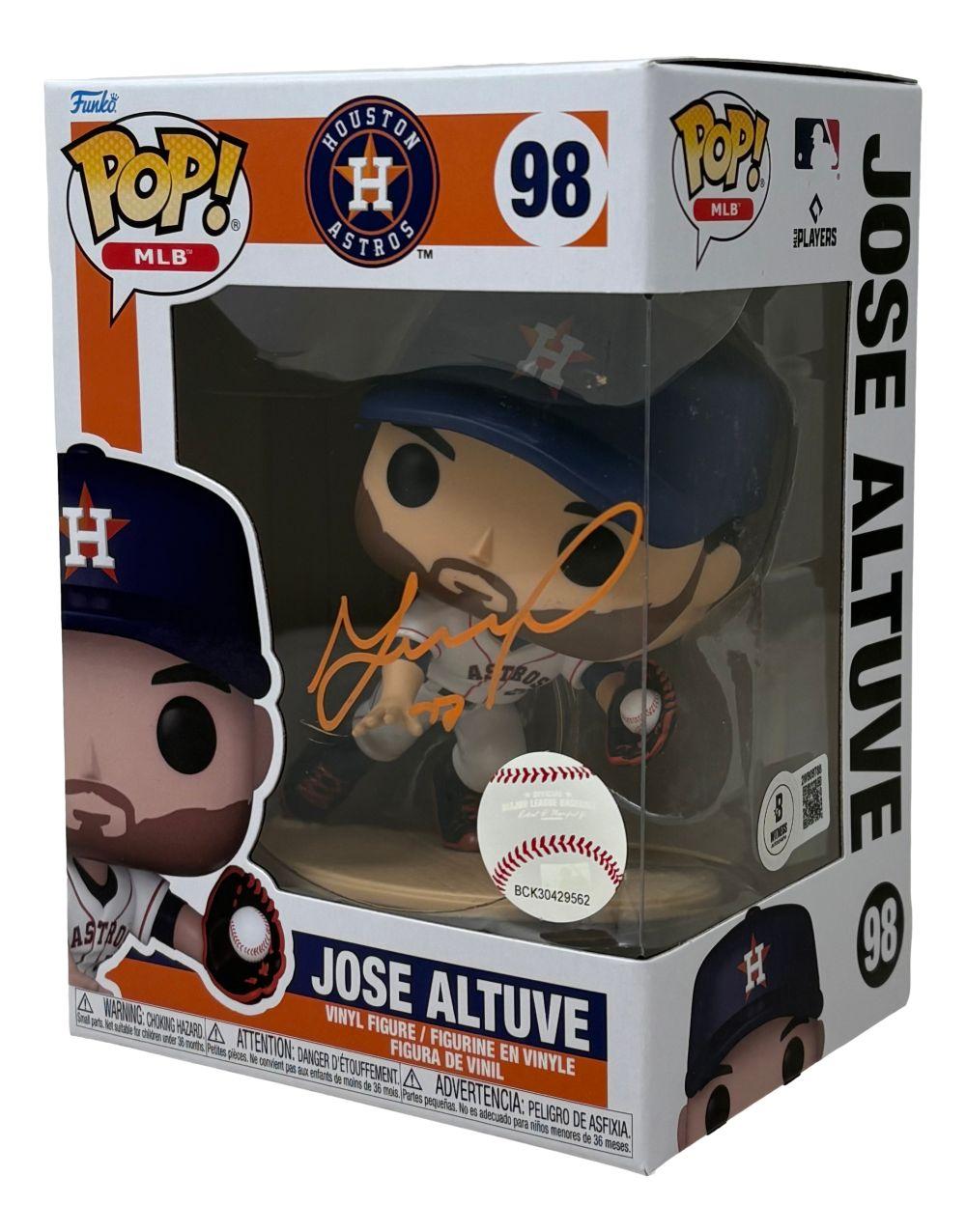 Jose Altuve Signed Astros #98 Funko Pop! Vinyl Figure (Beckett) at PristineAuction.com Jose Altuve Signed Astros #98 Funko Pop! Vinyl Figure (Beckett) at PristineAuction.com