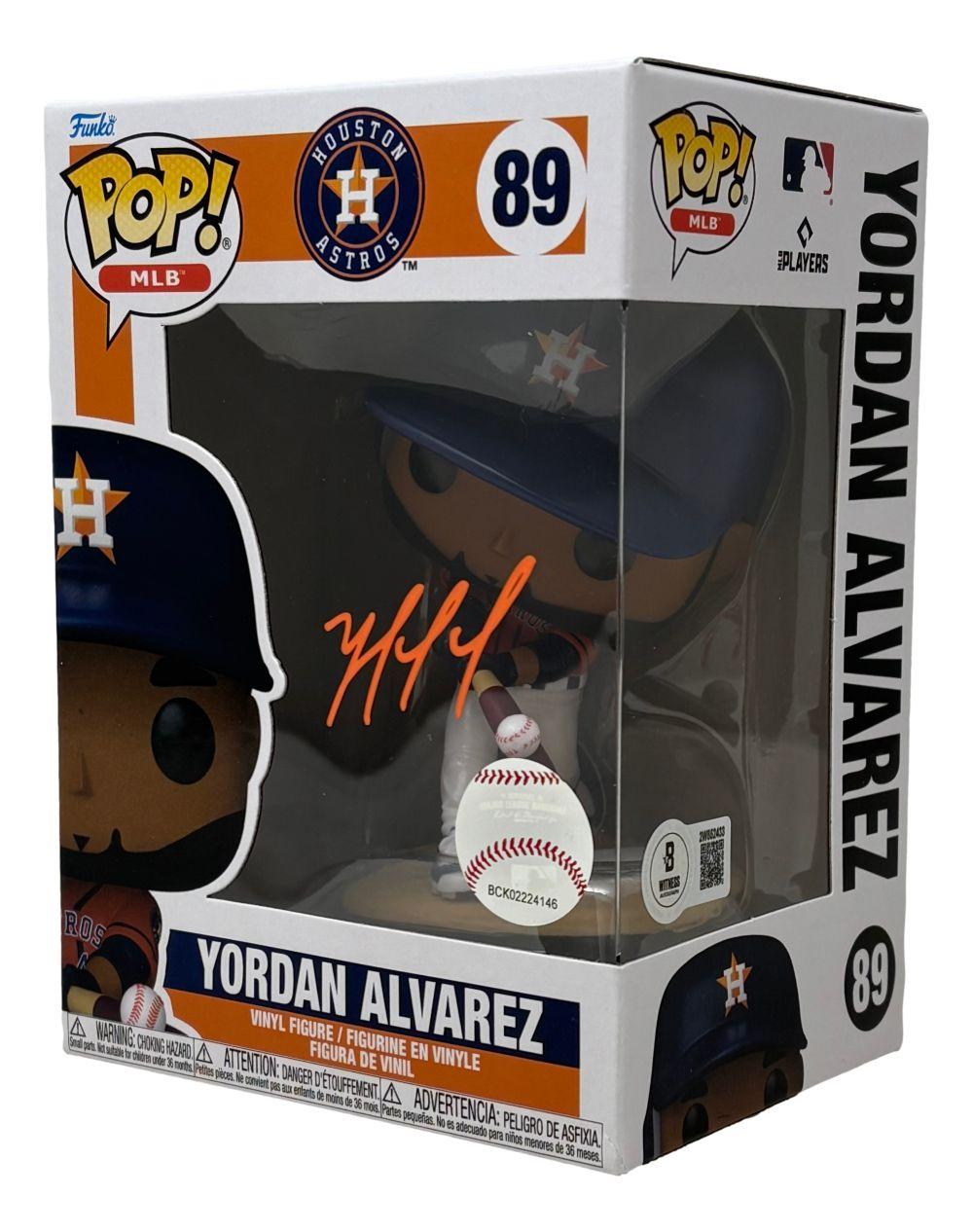 Yordan Alvarez Signed Astros #89 Funko Pop! Vinyl Figure (Beckett) at PristineAuction.com Yordan Alvarez Signed Astros #89 Funko Pop! Vinyl Figure (Beckett) at PristineAuction.com