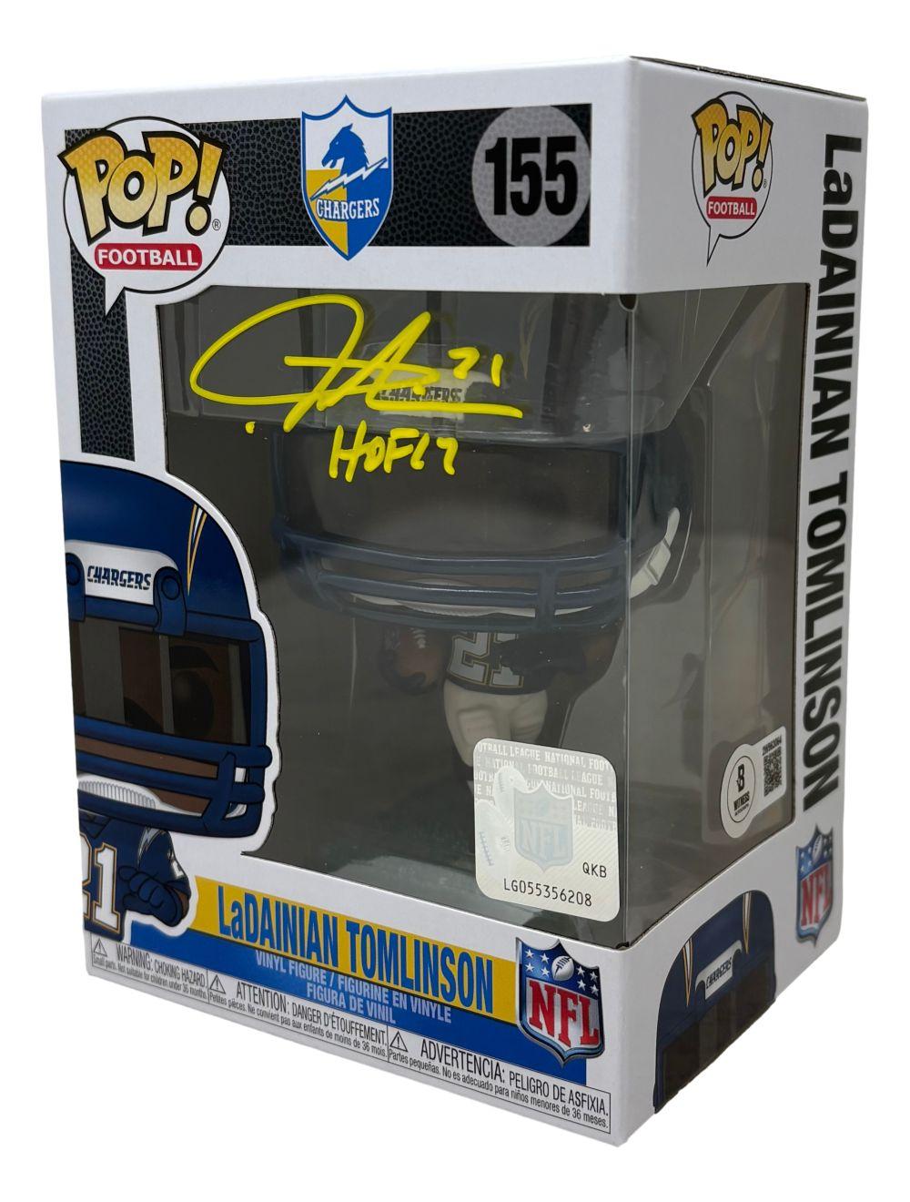 LaDainian Tomlinson Signed "Chargers" #155 Funko Pop! Vinyl Figure Inscribed "HOF 17" (Beckett) at PristineAuction.com LaDainian Tomlinson Signed "Chargers" #155 Funko Pop! Vinyl Figure Inscribed "HOF 17" (Beckett) at PristineAuction.com