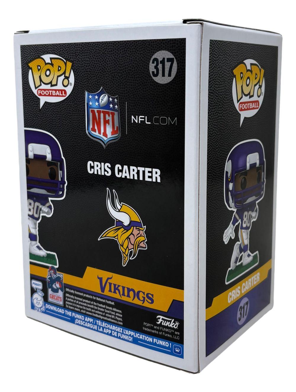 Cris Carter Signed Vikings #317 Funko Pop! Vinyl Figure (Schwartz) at PristineAuction.com Cris Carter Signed Vikings #317 Funko Pop! Vinyl Figure (Schwartz) at PristineAuction.com