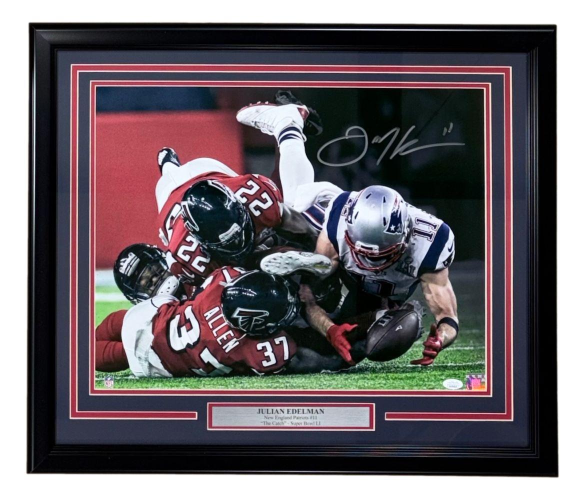 Julian Edelman Signed Patriots Custom Framed Photo (JSA) at PristineAuction.com Julian Edelman Signed Patriots Custom Framed Photo (JSA) at PristineAuction.com