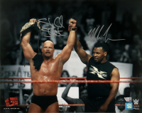 "Stone Cold" Steve Austin & Mike Tyson Signed "WrestleMania XIV" 16x20 Photo (Fanatics) at PristineAuction.com