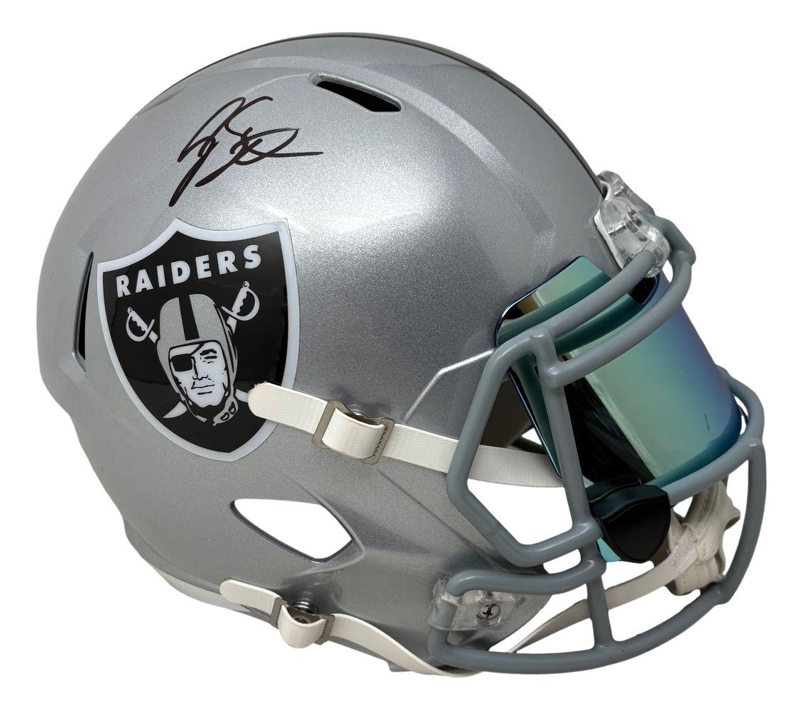Geno Smith Signed Raiders Full-Size Speed Helmet with Custom Visor (Beckett) at PristineAuction.com Geno Smith Signed Raiders Full-Size Speed Helmet with Custom Visor (Beckett) at PristineAuction.com