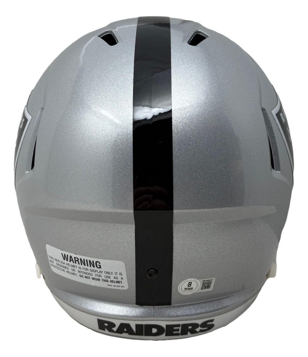 Geno Smith Signed Raiders Full-Size Speed Helmet with Custom Visor (Beckett) at PristineAuction.com Geno Smith Signed Raiders Full-Size Speed Helmet with Custom Visor (Beckett) at PristineAuction.com