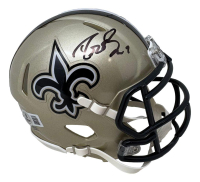 Drew Brees Signed Saints Speed Mini Helmet (Beckett) at PristineAuction.com