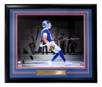 Jaxson Dart Signed Giants Custom Framed Photo (Fanatics) at PristineAuction.com