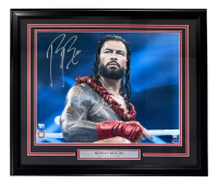 Roman Reigns Signed WWE Custom Framed Photo (Fanatics) at PristineAuction.com