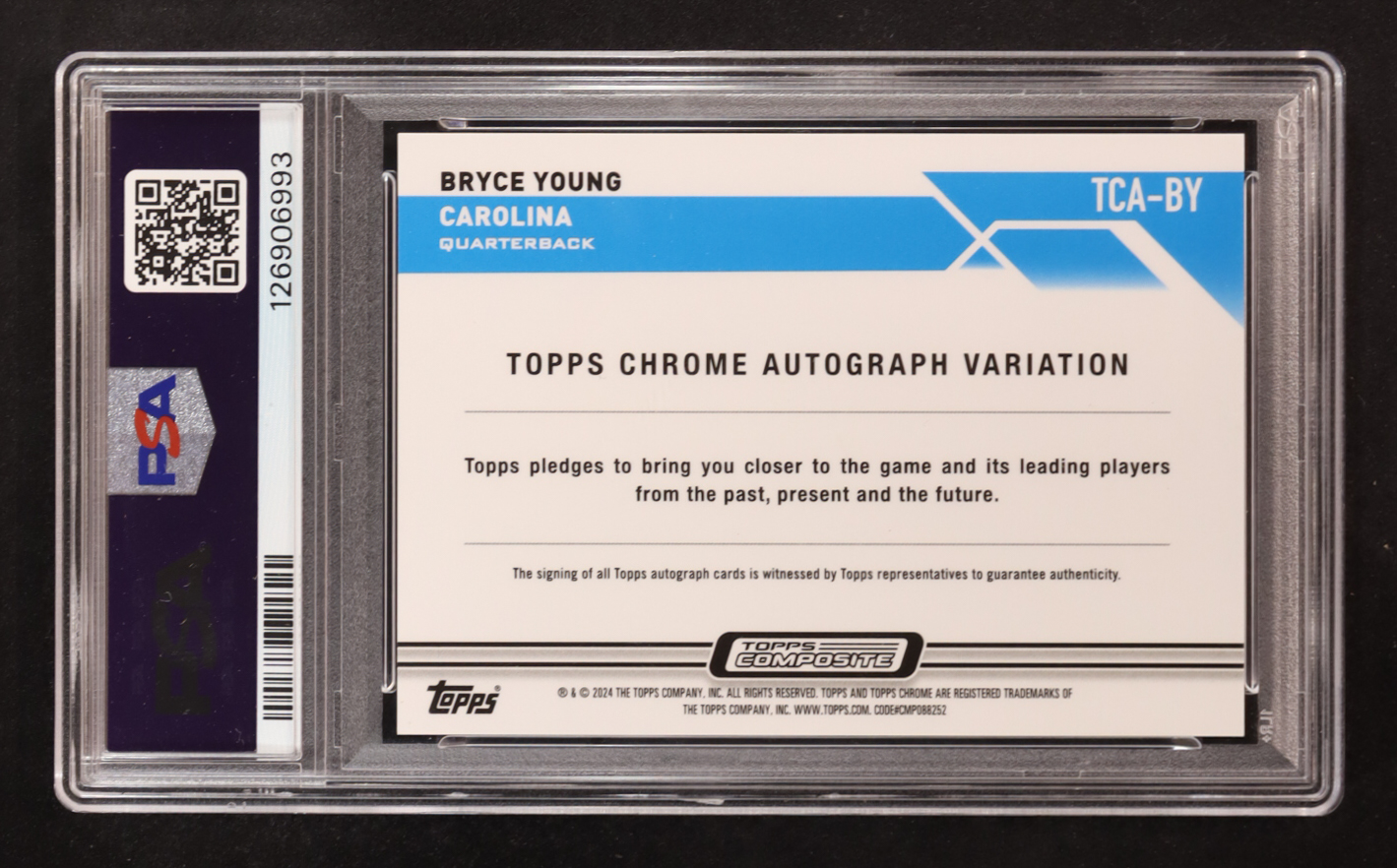 Bryce Young 2023 Topps Composite Chrome Gold Wave Refractor Variation Autograph #TCA-BY RC #34/50 (PSA 9) at PristineAuction.com Bryce Young 2023 Topps Composite Chrome Gold Wave Refractor Variation Autograph #TCA-BY RC #34/50 (PSA 9) at PristineAuction.com