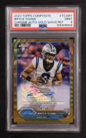 Bryce Young 2023 Topps Composite Chrome Gold Wave Refractor Variation Autograph #TCA-BY RC #34/50 (PSA 9) at PristineAuction.com