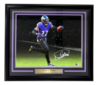 Derrick Henry Signed Ravens Custom Framed Photo (Beckett) at PristineAuction.com
