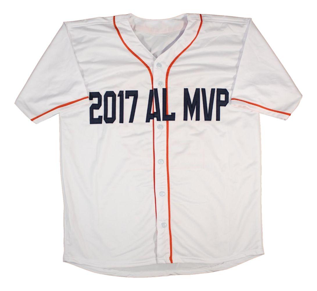 Jose Altuve Signed Jersey Inscribed "17 AL MVP" (Beckett) at PristineAuction.com Jose Altuve Signed Jersey Inscribed "17 AL MVP" (Beckett) at PristineAuction.com