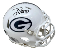 Jordan Love Signed Packers Salute To Service Alternate Speed Mini Helmet (Beckett) at PristineAuction.com