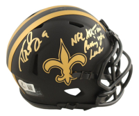 Drew Brees Signed Saints Eclipse Alternate Speed Mini Helmet Inscribed "NFL All Time Passing Yds Leader" (Beckett) at PristineAuction.com