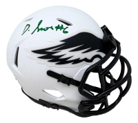 DeVonta Smith Signed Eagles Lunar Eclipse Alternate Speed Mini Helmet (Beckett) at PristineAuction.com