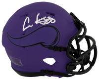 Cris Carter Signed Vikings Rave Alternate Speed Mini Helmet (Schwartz) at PristineAuction.com
