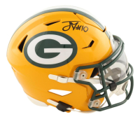 Jordan Love Signed Packers Mid-Size Speedflex Helmet with Custom Visor (Beckett) at PristineAuction.com