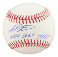 Colson Montgomery Signed OML Baseball Inscribed "MLB Debut 7/4/25" (Beckett) at PristineAuction.com