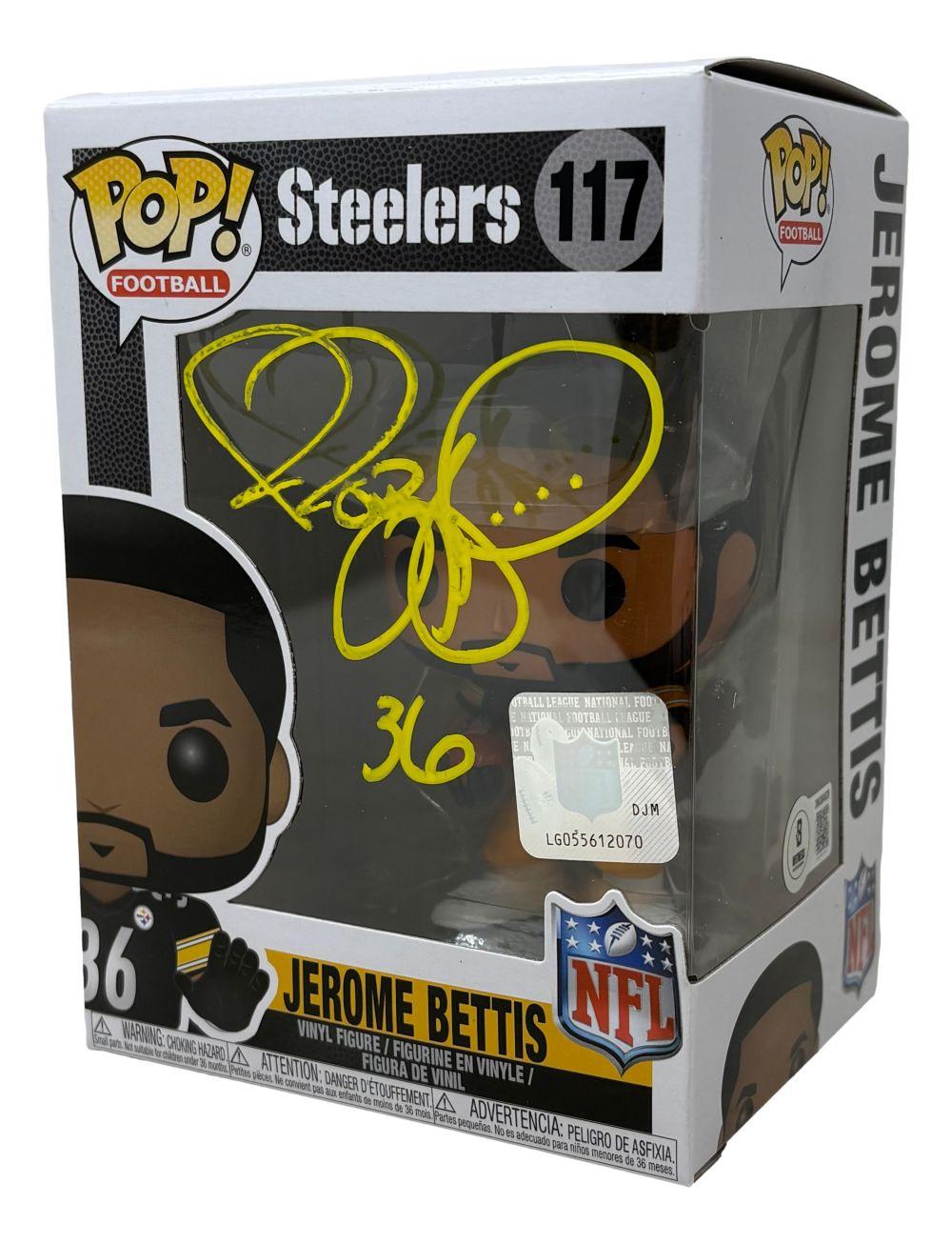 Jerome Bettis Signed Steelers #117 Funko Pop! Vinyl Figure (Beckett) at PristineAuction.com Jerome Bettis Signed Steelers #117 Funko Pop! Vinyl Figure (Beckett) at PristineAuction.com