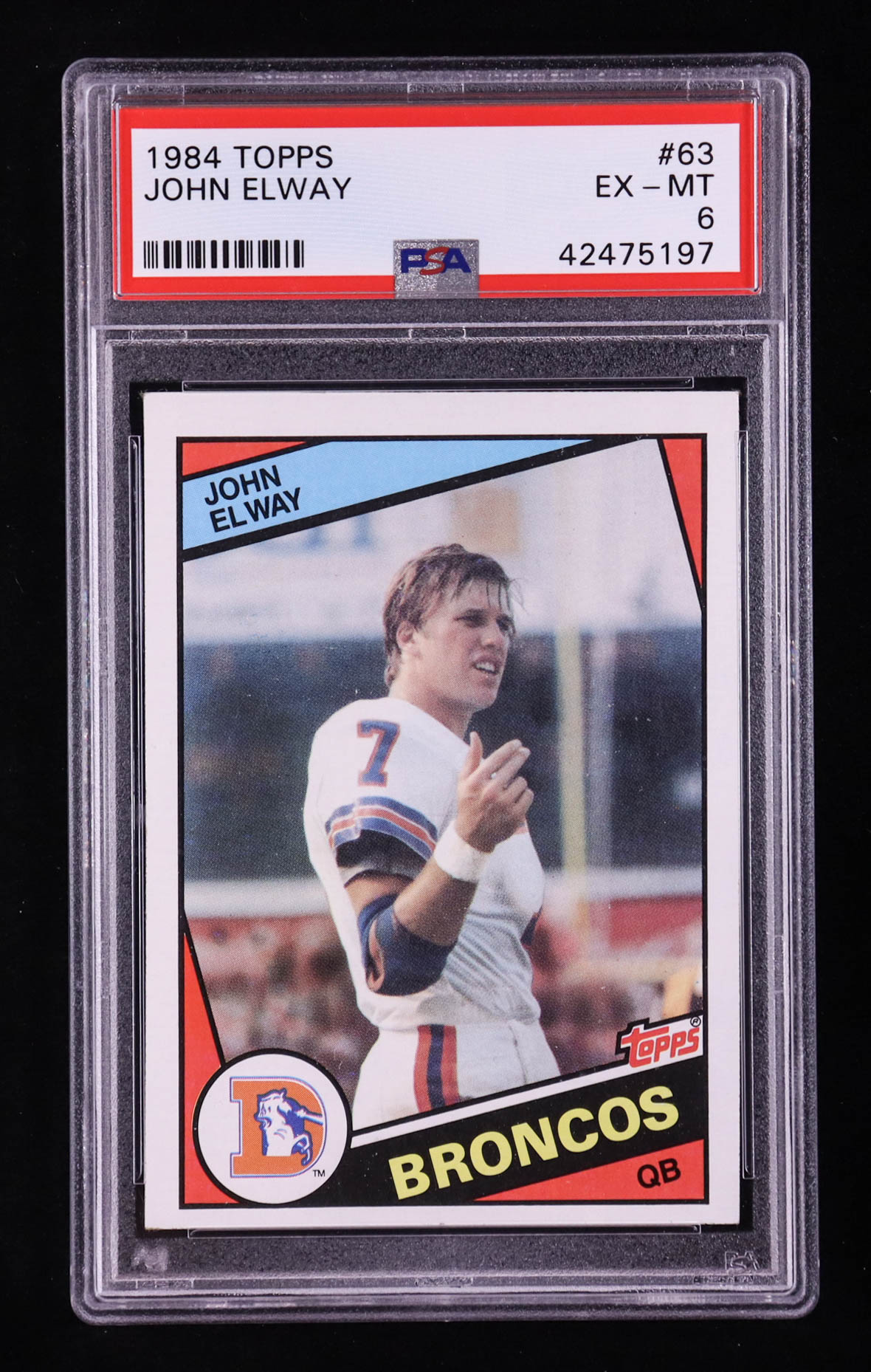 John Elway 1984 Topps #63 RC (PSA 6) at PristineAuction.com John Elway 1984 Topps #63 RC (PSA 6) at PristineAuction.com