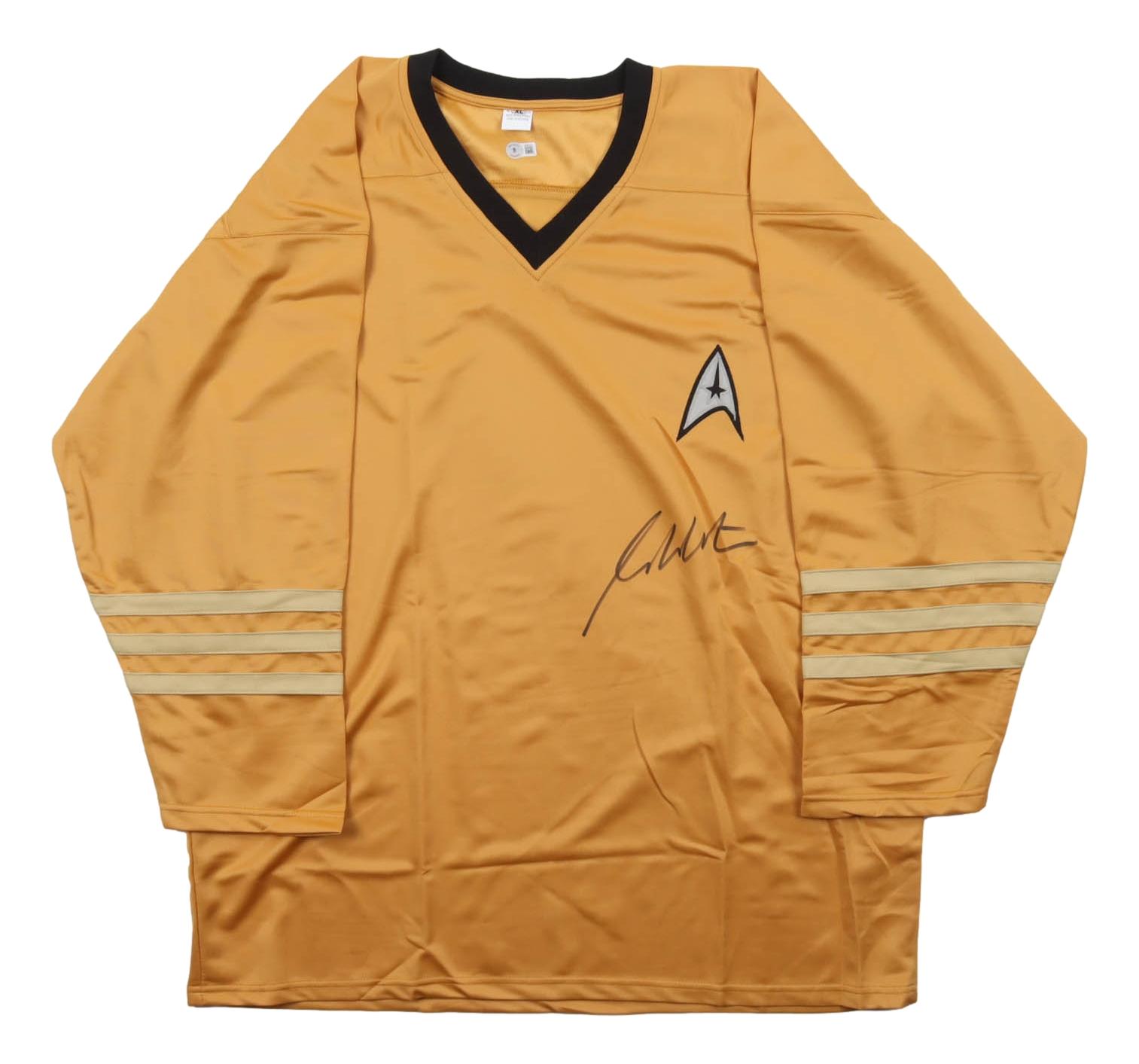 William Shatner Signed "Star Trek" Prop Uniform Shirt (Beckett) at PristineAuction.com William Shatner Signed "Star Trek" Prop Uniform Shirt (Beckett) at PristineAuction.com