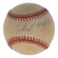 Juan Gonzalez Signed OAL Baseball Inscribed "M.V.P. 96" (JSA) at PristineAuction.com
