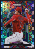 Shohei Ohtani 2022 Panini Prizm Stained Glass Prizms Navy Blue Carolina Blue #3 at PristineAuction.com