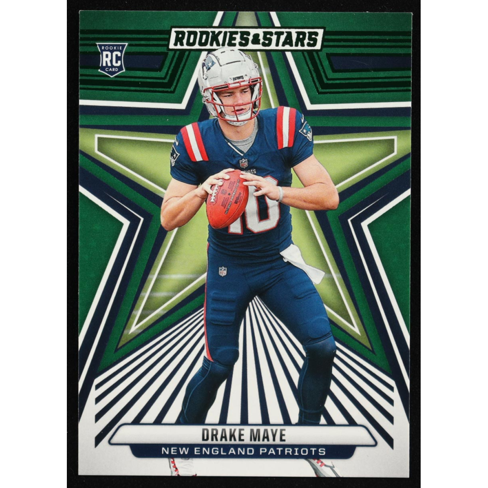 Drake Maye 2024 Rookies and Stars Green #129 RC at PristineAuction.com