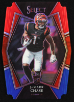 Ja'Marr Chase 2021 Select Prizm Red and Blue Die Cut #147 RC at PristineAuction.com