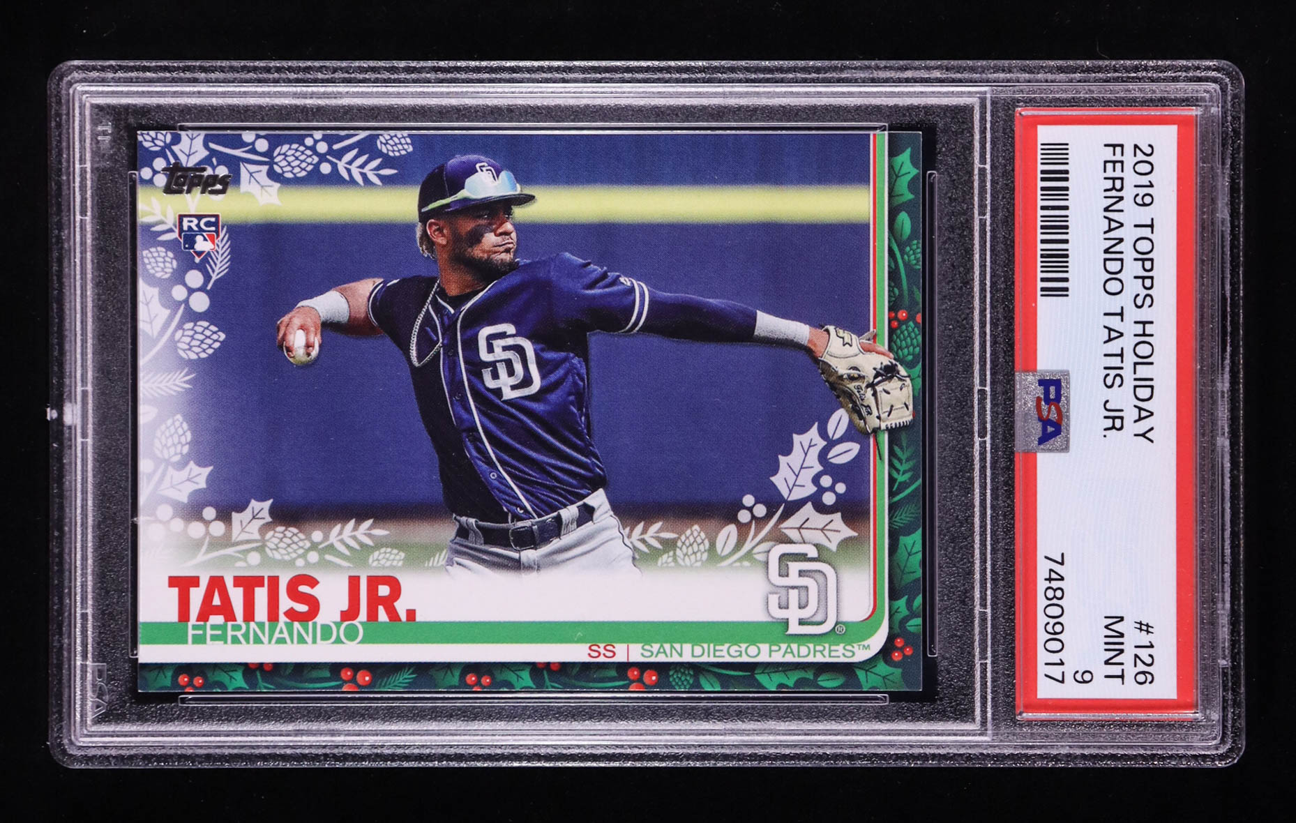 Fernando Tatis Jr. 2019 Topps Walmart Holiday #HW126 RC (PSA 9) at PristineAuction.com Fernando Tatis Jr. 2019 Topps Walmart Holiday #HW126 RC (PSA 9) at PristineAuction.com