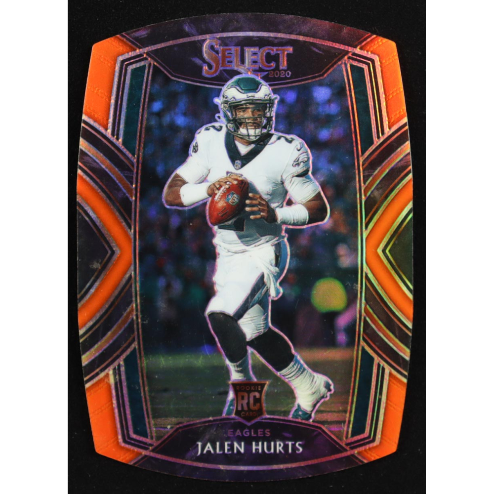 Jalen Hurts 2020 Select Prizm Orange Die Cut #250 RC at PristineAuction.com