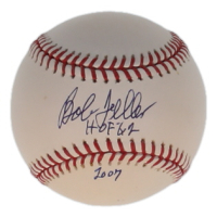 Bob Feller Signed OML Baseball Inscribed "HOF '62" & "2007" (JSA) at PristineAuction.com