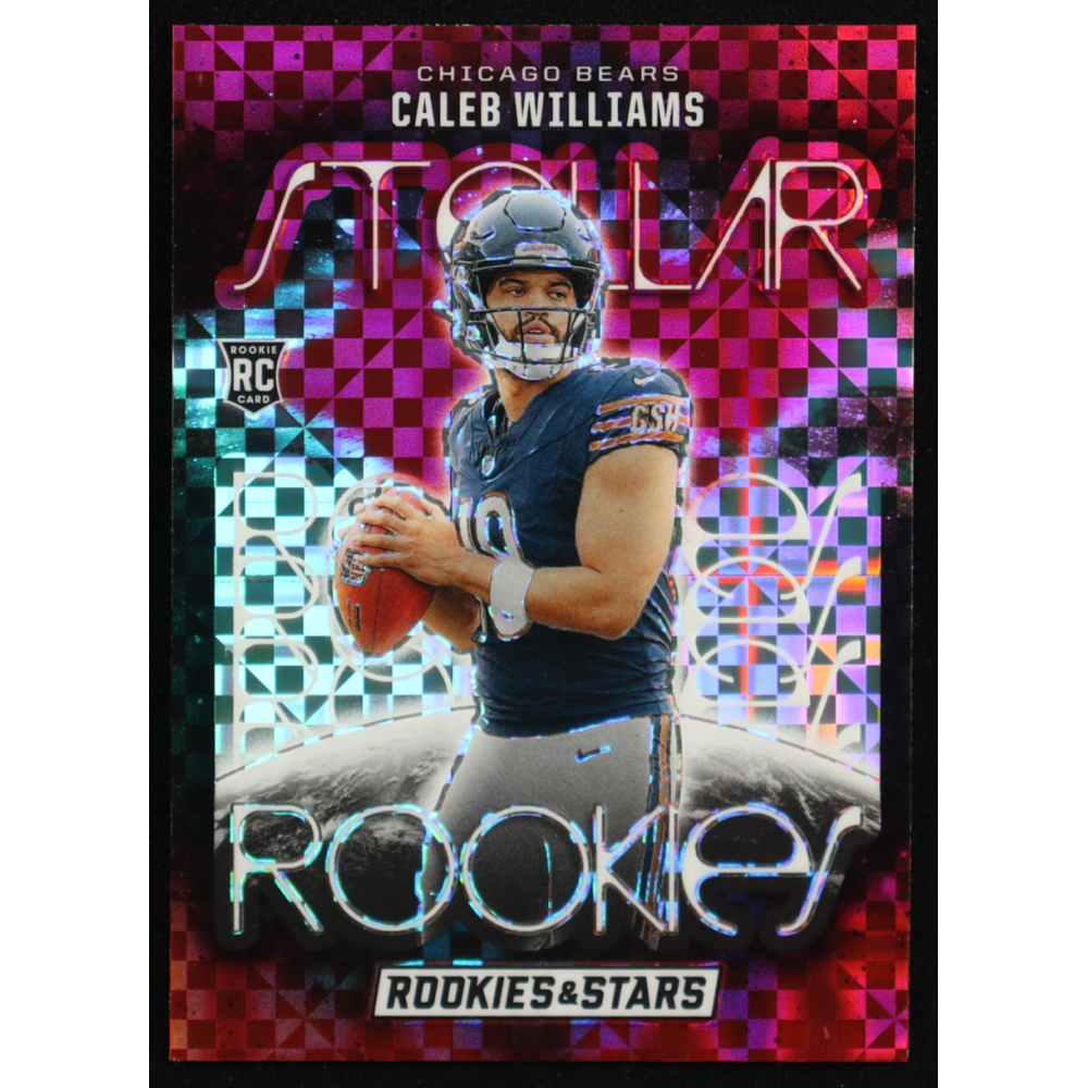 Caleb Williams 2024 Rookies and Stars Stellar Rookies Red Plaid #10 RC at PristineAuction.com