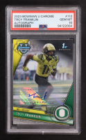 Troy Franklin 2023 Bowman U Chrome Autograph #112 RC (PSA 10) at PristineAuction.com