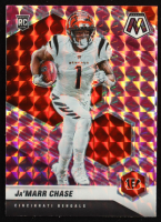 Ja'Marr Chase 2021 Panini Mosaic Mosaic Camo Pink #307 RC at PristineAuction.com