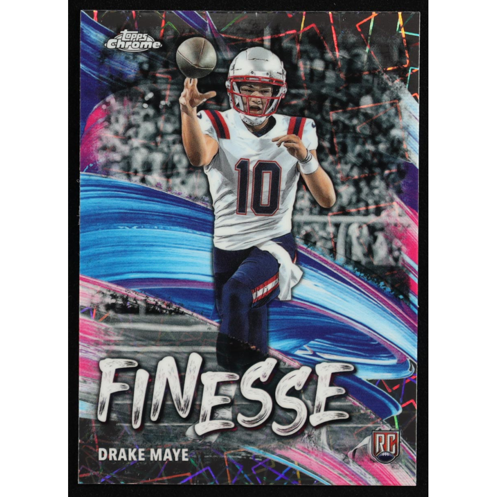 Drake Maye 2024 Topps Chrome Finesse Lazer Refractors #F2 RC at PristineAuction.com