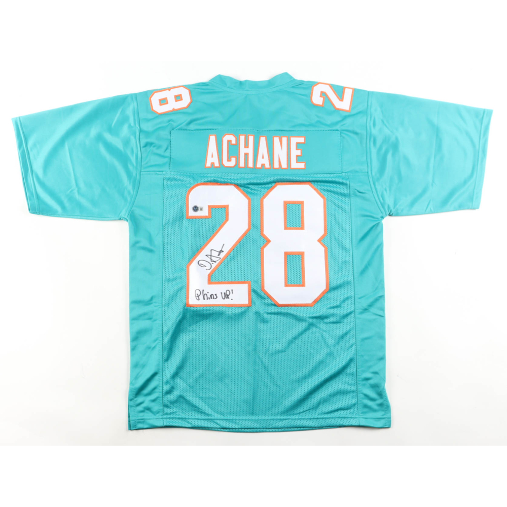 De'Von Achane Signed Jersey Inscribed "Phins Up!" (Beckett) at PristineAuction.com