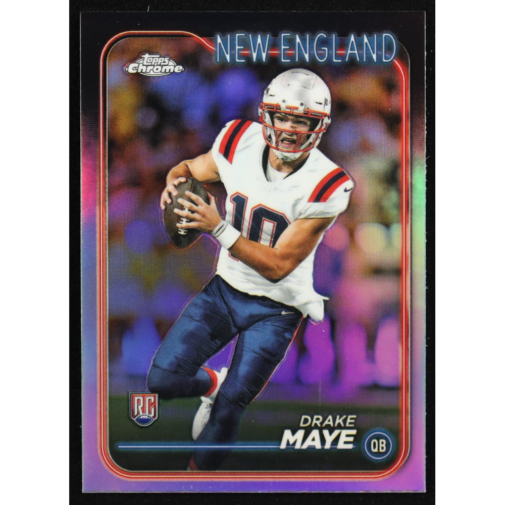 Drake Maye 2024 Topps Chrome Refractors #203 RC at PristineAuction.com
