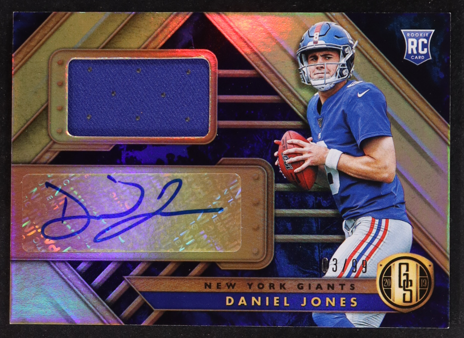 Daniel Jones 2019 Panini Gold Standard JSY AU #204 #03/99 RC at PristineAuction.com Daniel Jones 2019 Panini Gold Standard JSY AU #204 #03/99 RC at PristineAuction.com