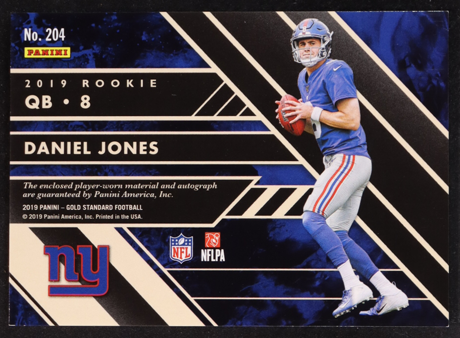 Daniel Jones 2019 Panini Gold Standard JSY AU #204 #03/99 RC at PristineAuction.com Daniel Jones 2019 Panini Gold Standard JSY AU #204 #03/99 RC at PristineAuction.com