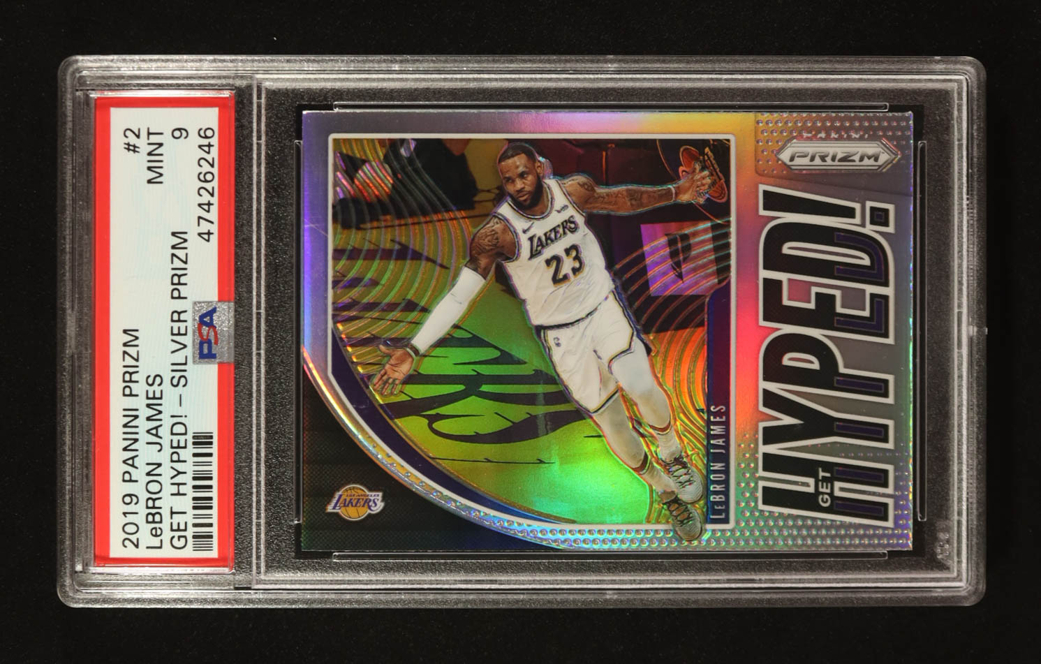 LeBron James 2019-20 Panini Prizm Get Hyped! Prizms Silver #2 (PSA 9) at PristineAuction.com LeBron James 2019-20 Panini Prizm Get Hyped! Prizms Silver #2 (PSA 9) at PristineAuction.com