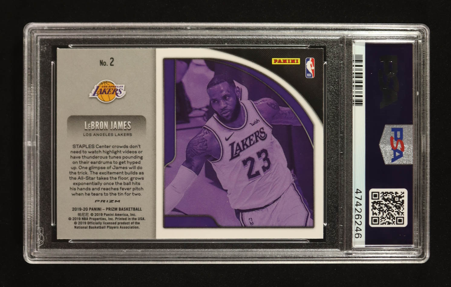 LeBron James 2019-20 Panini Prizm Get Hyped! Prizms Silver #2 (PSA 9) at PristineAuction.com LeBron James 2019-20 Panini Prizm Get Hyped! Prizms Silver #2 (PSA 9) at PristineAuction.com