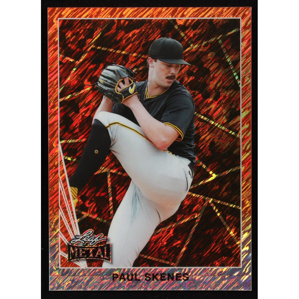 Paul Skenes 2024 Leaf Collective Promo '90 Leaf Shimmer Orange #90B5 #190/299 RC at PristineAuction.com
