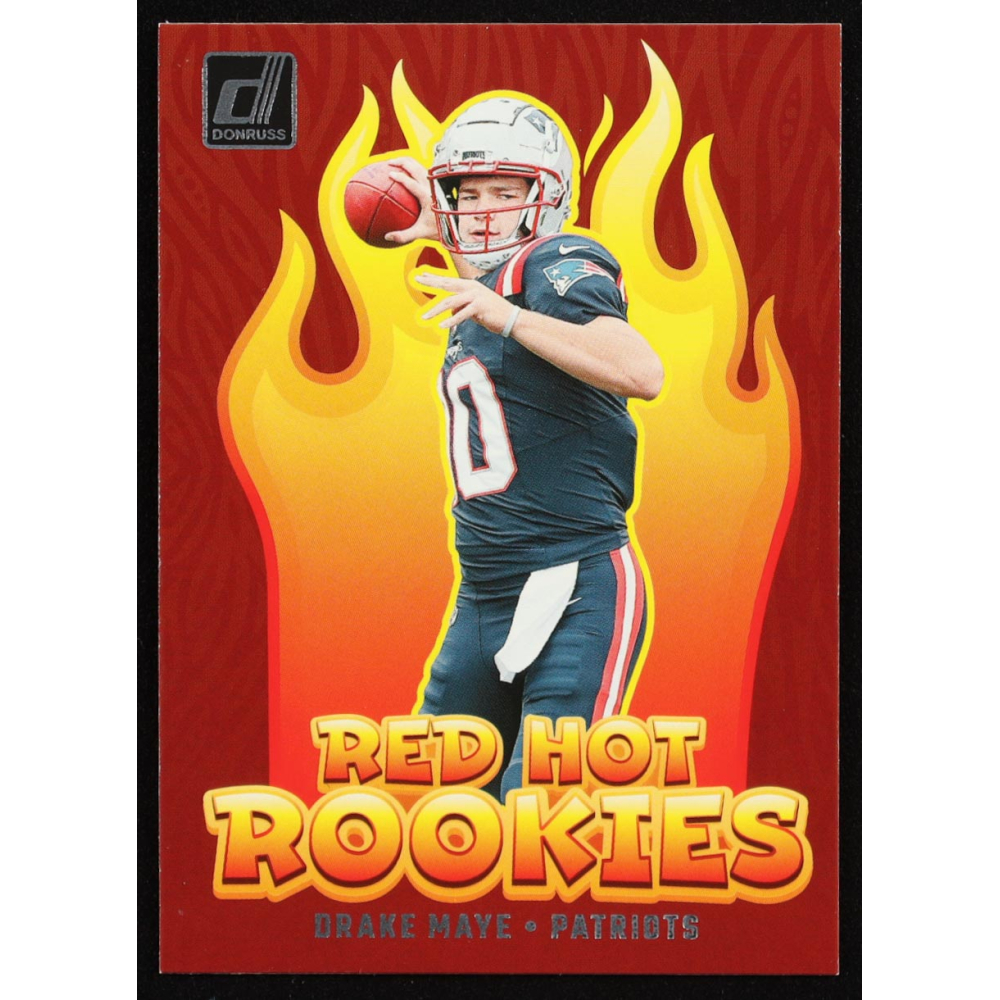 Drake Maye 2024 Donruss Red Hot Rookies #7 RC at PristineAuction.com
